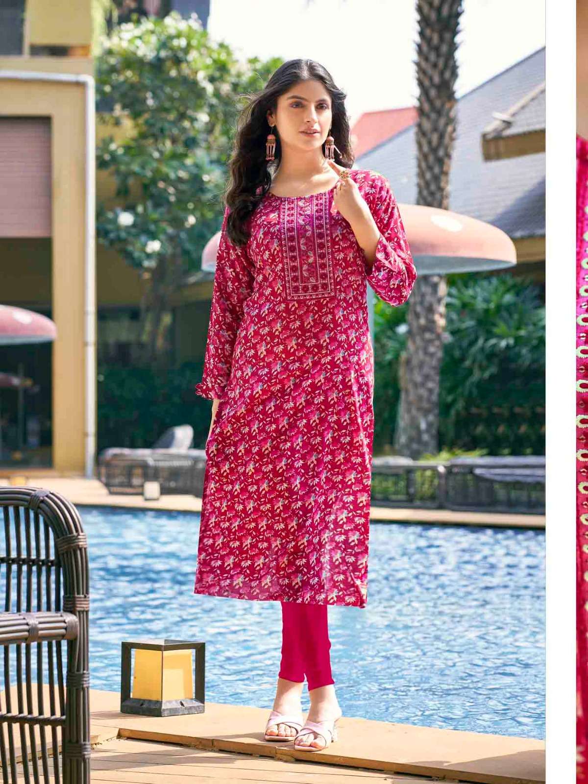 ROLEX VOL 1 HEAVY RAYON FOIL PRINTED SEQUENCE WORK KURTI BY COLORPIX BRAND 1002